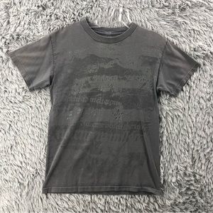 Carbon Tshirt Mens Small Gray Embossed Star Shirt Short Sleeve